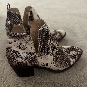 Snakeskin Ankle Boots